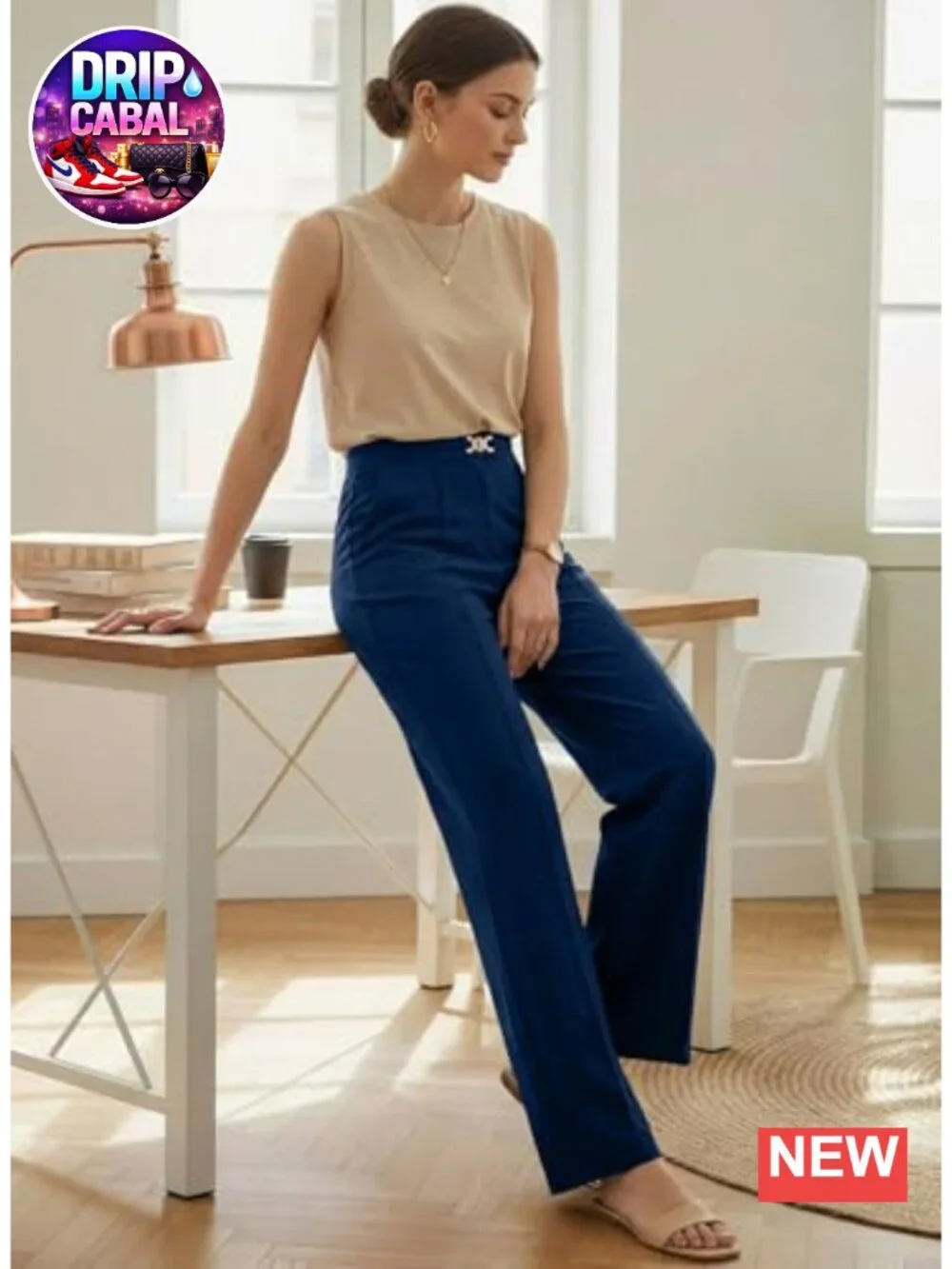 Wide Leg Pants Women High Waisted Pleated Dress Pants Work Slacks Business